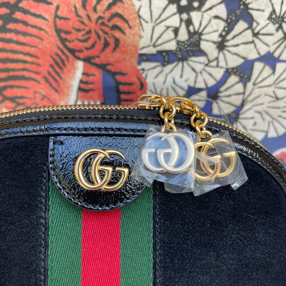 Gucci Ophidia Small black suede crossbody NEW - Picture 13 of 14